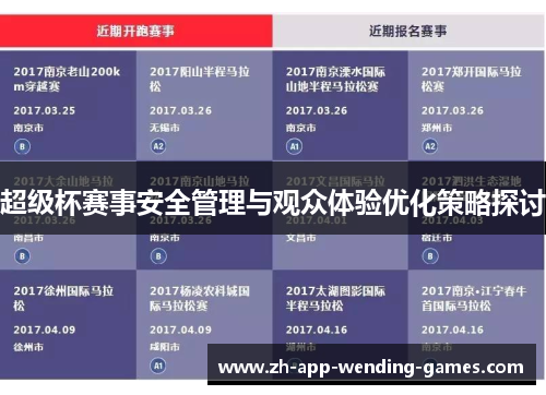 超级杯赛事安全管理与观众体验优化策略探讨 超级杯赛事安全管理与观众体验优化策略探讨